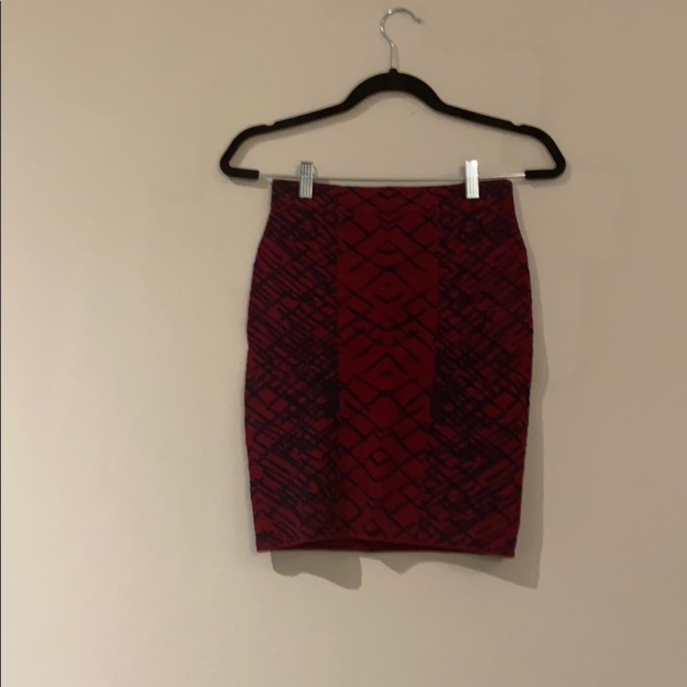 BCBG Jaquard Printed Skirt